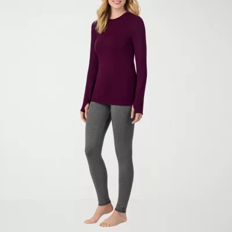 Cuddl Duds Womens Ultra Cozy Crew Neck Long Sleeve Thermal Shirt