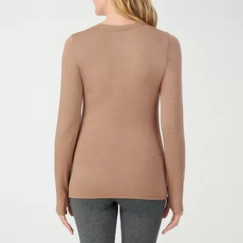 Cuddl Duds Womens Ultra Cozy Crew Neck Long Sleeve Thermal Shirt