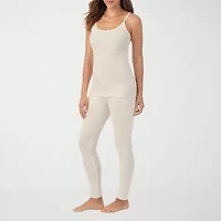Cuddl Duds Womens Pointelle Crew Neck Sleeveless Thermal Shirt