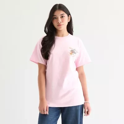 Pickle Ball Oversized Tee Womens Crew Neck Short Sleeve Tom and Jerry Juniors Graphic T-Shirt