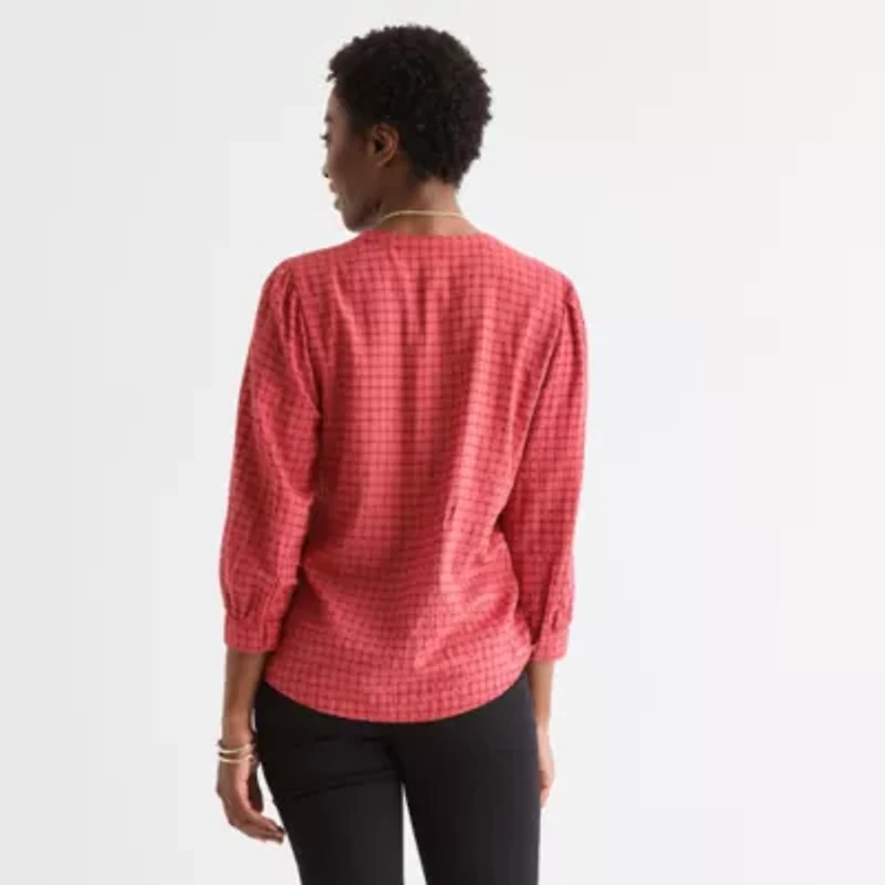 St. John's Bay Womens Long Sleeve Tall Blouse