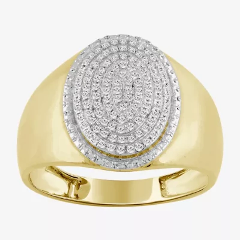 Mens / CT. T.W. Natural White Diamond 10K Gold Fashion Ring