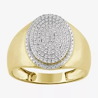 Mens / CT. T.W. Natural White Diamond 10K Gold Fashion Ring