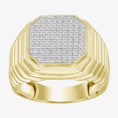 Mens CT. T.W. Natural Diamond 10K Gold Fashion Ring
