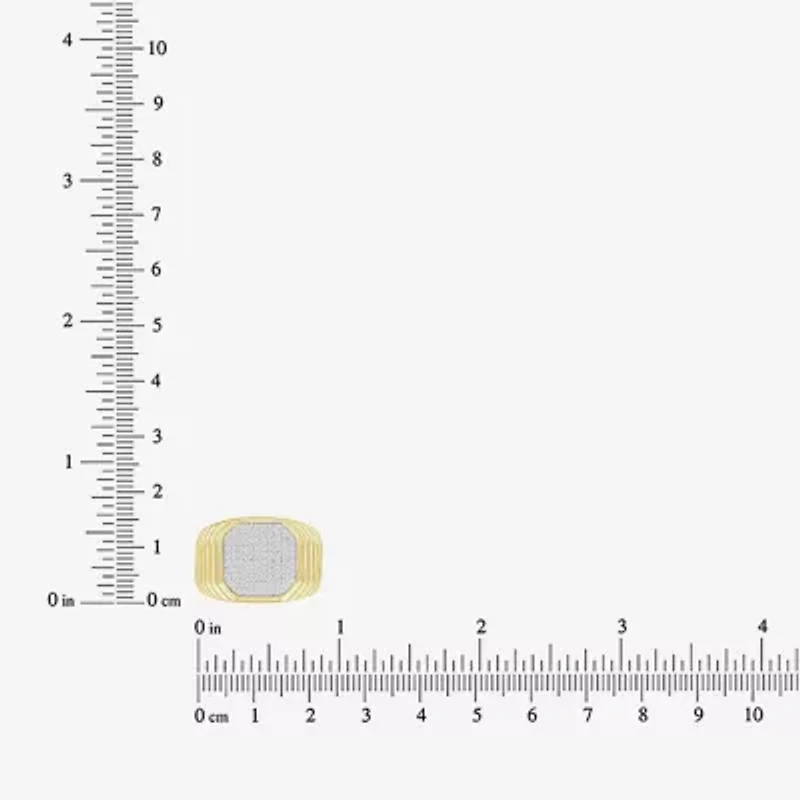 Mens / CT. T.W. Natural White Diamond 10K Gold Fashion Ring