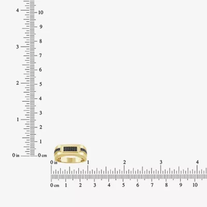 Mens / CT. T.W. Natural Black Diamond 10K Gold Fashion Ring
