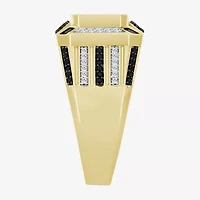 Mens 1 CT. T.W. Natural Black Diamond 10K Gold Fashion Ring