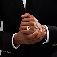 Mens 1 1/5 CT. T.W. Natural Black Diamond 10K Gold Fashion Ring
