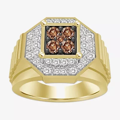 Mens / CT. T.W. Natural Champagne Diamond 10K Gold Fashion Ring