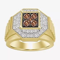 Mens / CT. T.W. Natural Champagne Diamond 10K Gold Fashion Ring