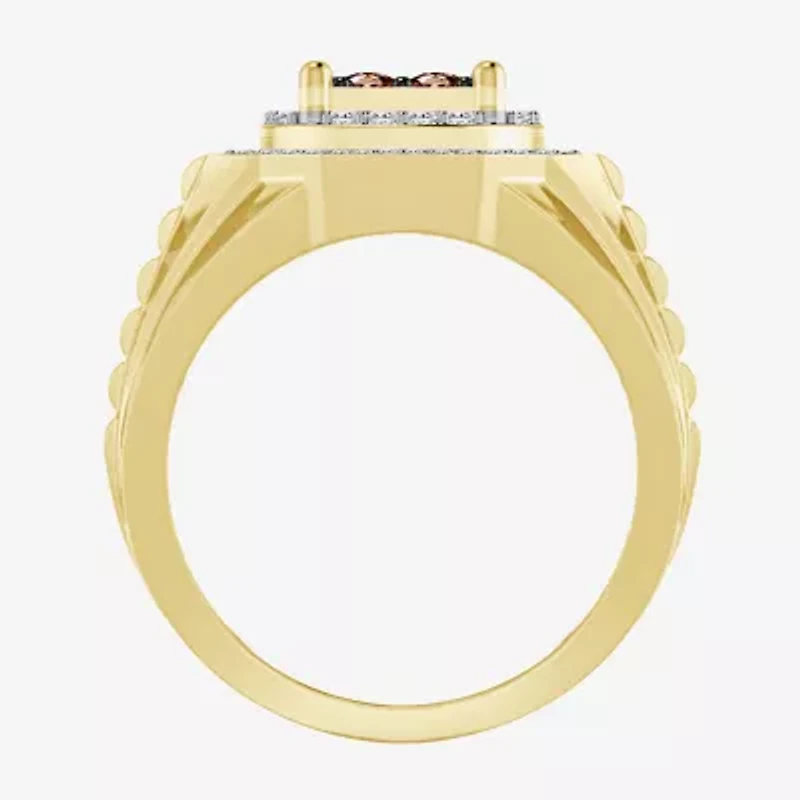 Mens / CT. T.W. Natural Champagne Diamond 10K Gold Fashion Ring