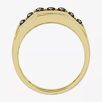 Mens 1 CT. T.W. Natural Champagne Diamond 10K Gold Fashion Ring