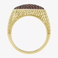 Mens 1 CT. T.W. Natural Champagne Diamond 10K Gold Fashion Ring