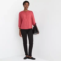 St. John's Bay Womens Crew Neck Long Sleeve Blouse