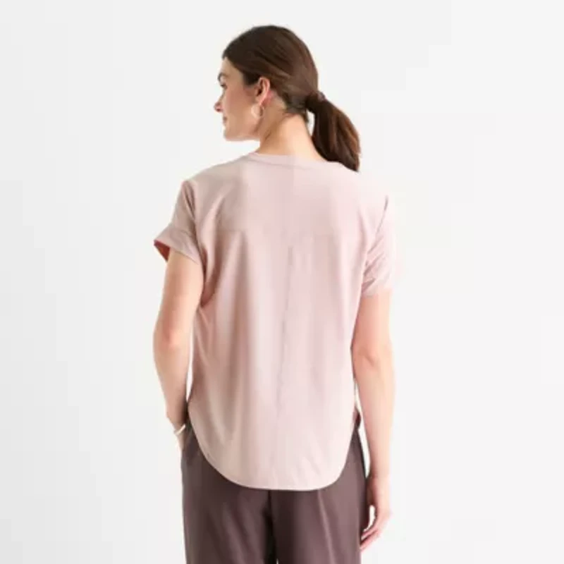 Stylus Womens Round Neck Short Sleeve T-Shirt