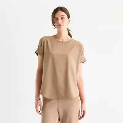 Stylus Womens Crew Neck Short Sleeve T-Shirt