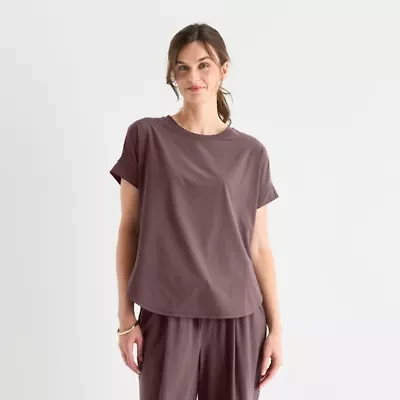 Stylus Womens Crew Neck Short Sleeve T-Shirt