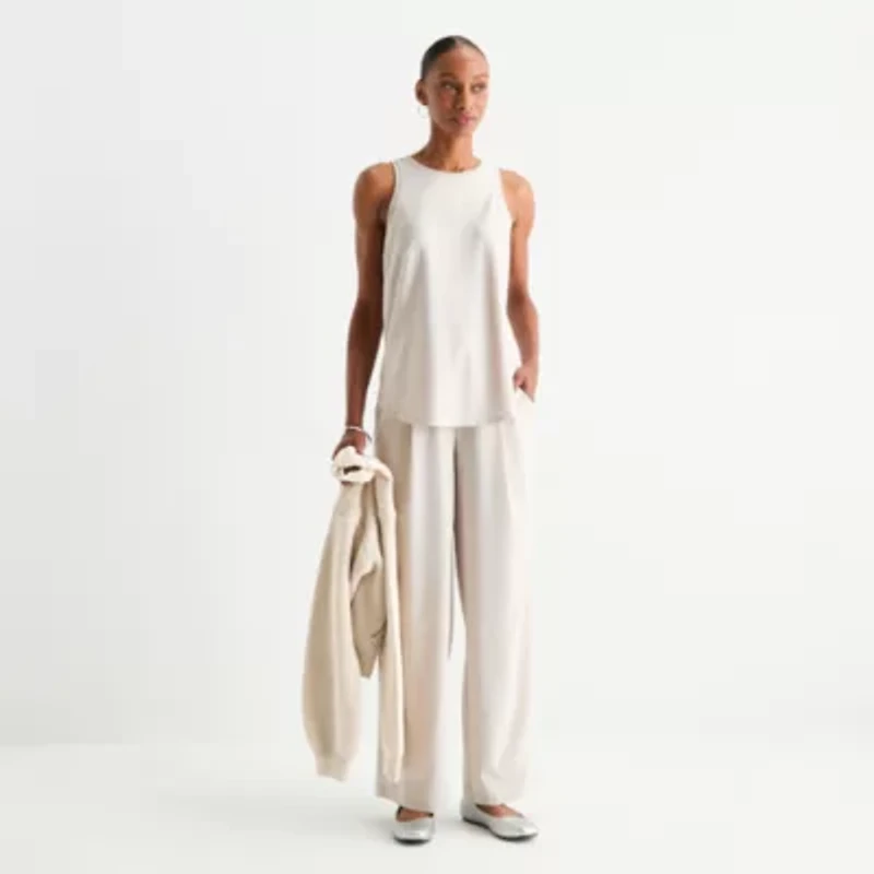 Stylus Womens Crew Neck Sleeveless Tank Top