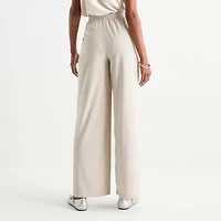Stylus Womens Wide Leg Mid Rise Pull-On Pant