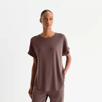 Stylus Womens Crew Neck Short Sleeve T-Shirt