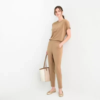 Stylus Womens Tapered High Rise Ankle Pant