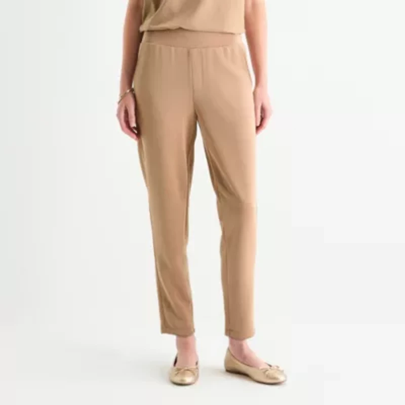 Stylus Womens Tapered High Rise Ankle Pant