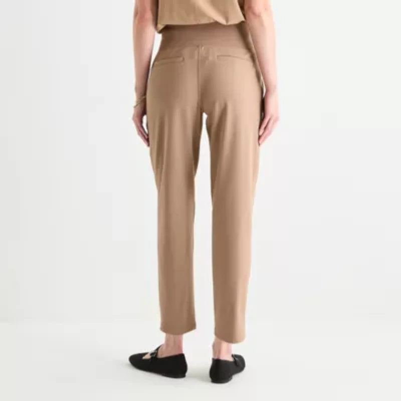 Stylus Womens Tapered High Rise Pull-On Pant