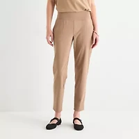 Stylus Womens Tapered High Rise Pull-On Pant
