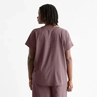 Stylus Womens Plus Crew Neck Dolman Short Sleeve T-Shirt