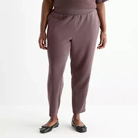 Stylus Womens Plus Tapered High Rise Ankle Pant