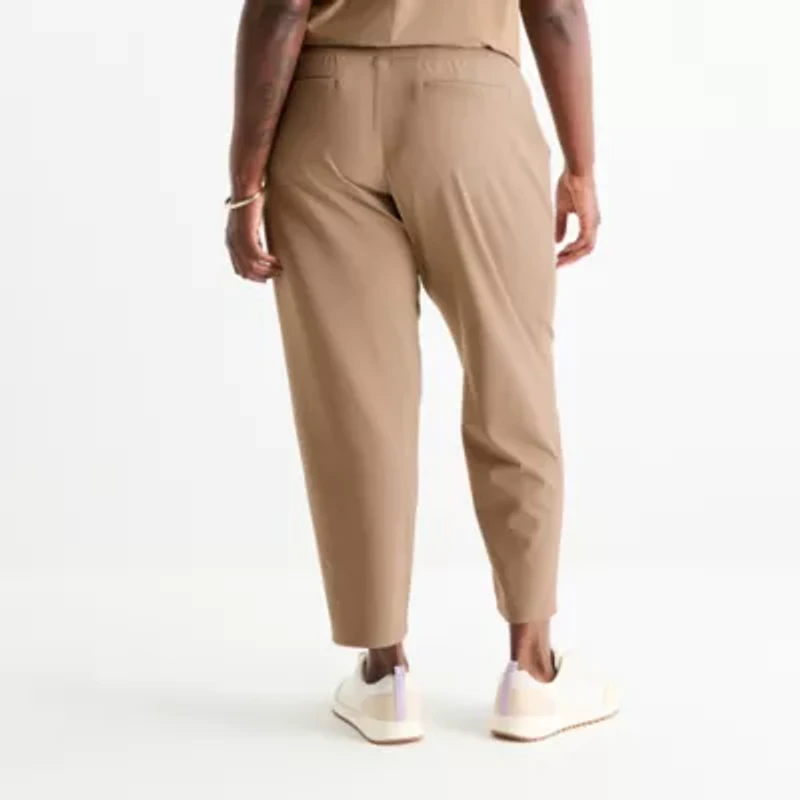 Stylus Womens Plus Tapered High Rise Pull-On Pant
