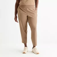 Stylus Womens Plus Tapered High Rise Pull-On Pant