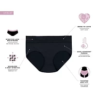 Bali Comfort Revloution Modern Seamless Lace Trim Brief Panty Dfmlbf