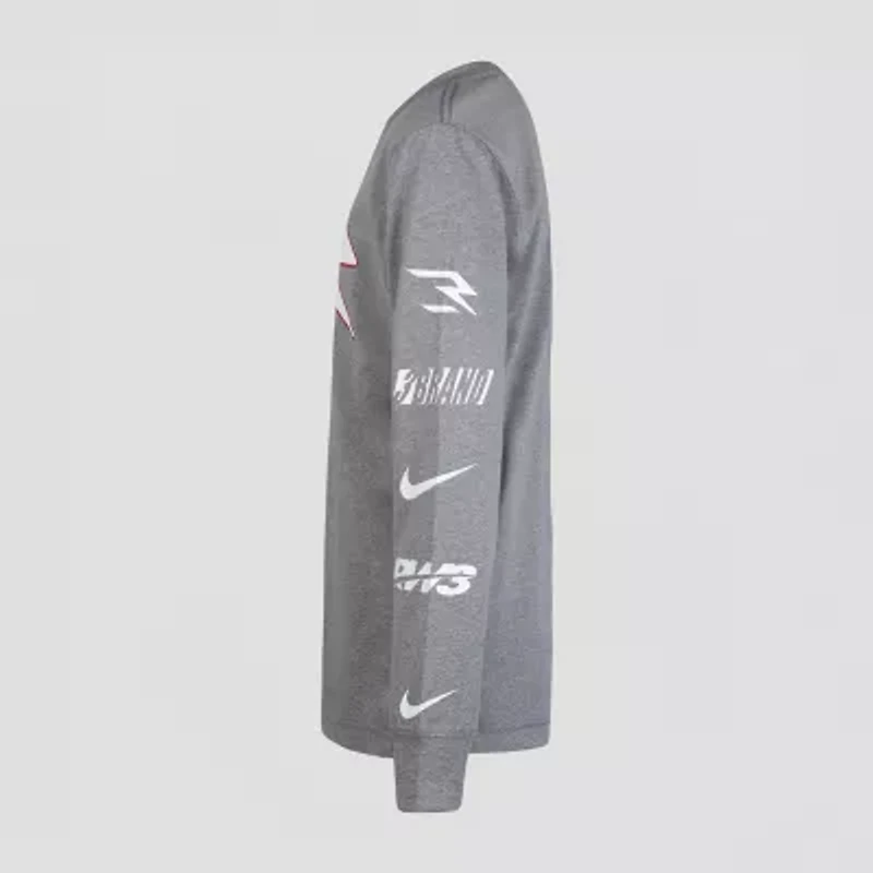 Nike 3BRAND by Russell Wilson Big Kid Boys Crew Neck Long Sleeve Active T-Shirt
