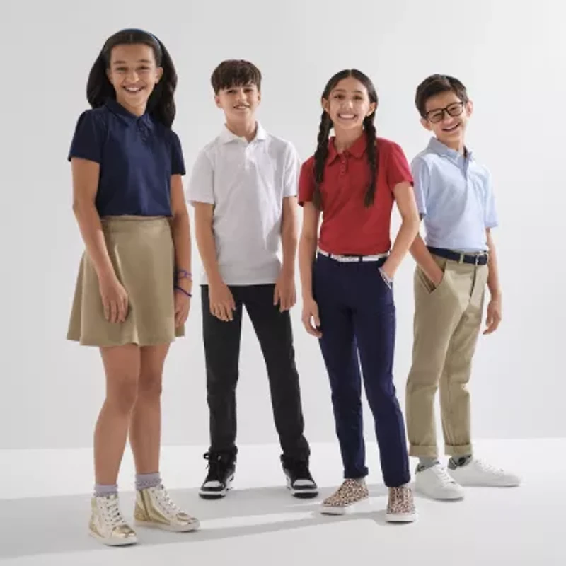 Thereabouts Little & Big Kid Girls Straight Fit Flat Front Pant