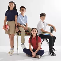 Thereabouts Little & Big Kid Girls Short Sleeve Regular Fit Polo Shirt