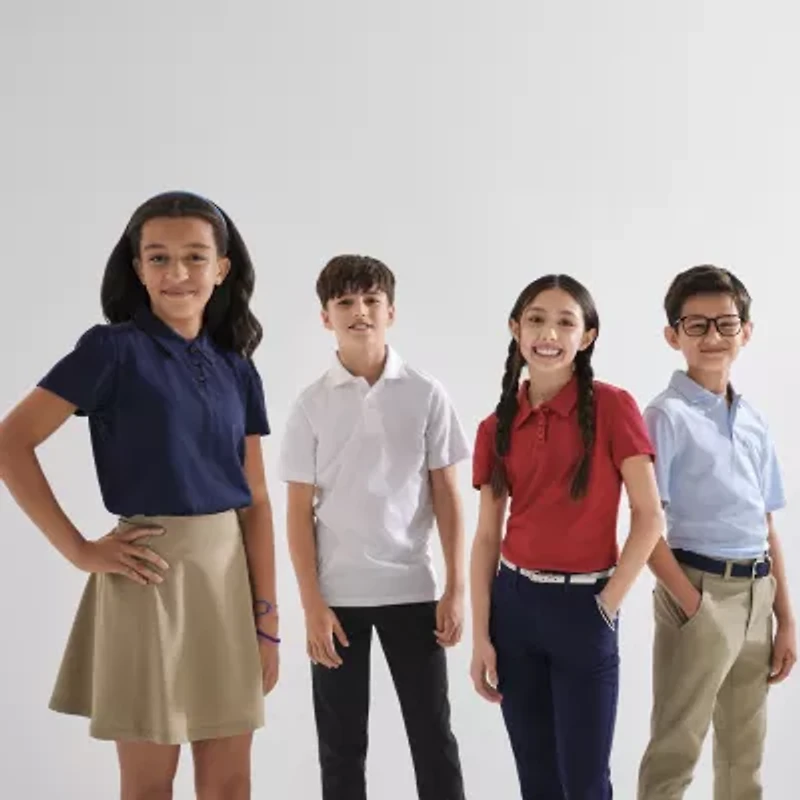 Thereabouts Little & Big Kid Girls Short Sleeve Regular Fit Polo Shirt