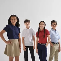 Thereabouts Little & Big Kid Girls Short Sleeve Regular Fit Polo Shirt