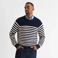 St. John's Bay Raglan Waffle Mens Crew Neck Long Sleeve Pullover Sweater