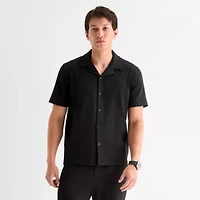 Stylus Mens Short Sleeve Fitted Regular Fit Button-Down Shirt