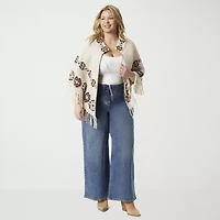 JS Jessica Simpson Womens Wide Leg High Rise Modern Fit Plus Trouser