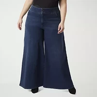 JS Jessica Simpson Womens Plus Wide Leg High Rise Pant