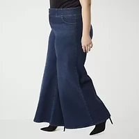 JS Jessica Simpson Womens Plus Wide Leg High Rise Pant