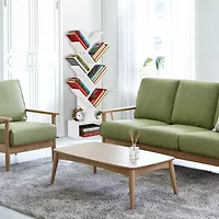 Sorbus 7-Tier Zigzag Tree Bookcase Shelf with Baskets