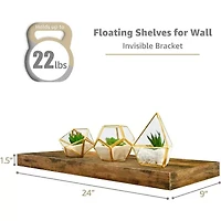 Sorbus 24" Rectangle 3-Shelf with Baskets