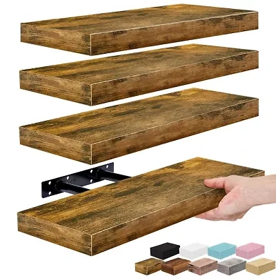 Sorbus 16" Floating 4-Shelf with Baskets