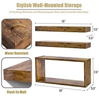 Sorbus Variety 3-Shelf Shelf with Baskets