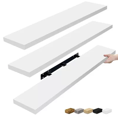 Sorbus 47" Floating 2-Shelf with Baskets