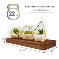Sorbus 16" Floating 2-Shelf with Baskets