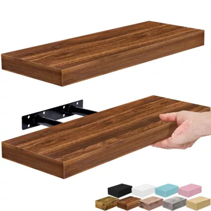 Sorbus 16" Floating 2-Shelf with Baskets